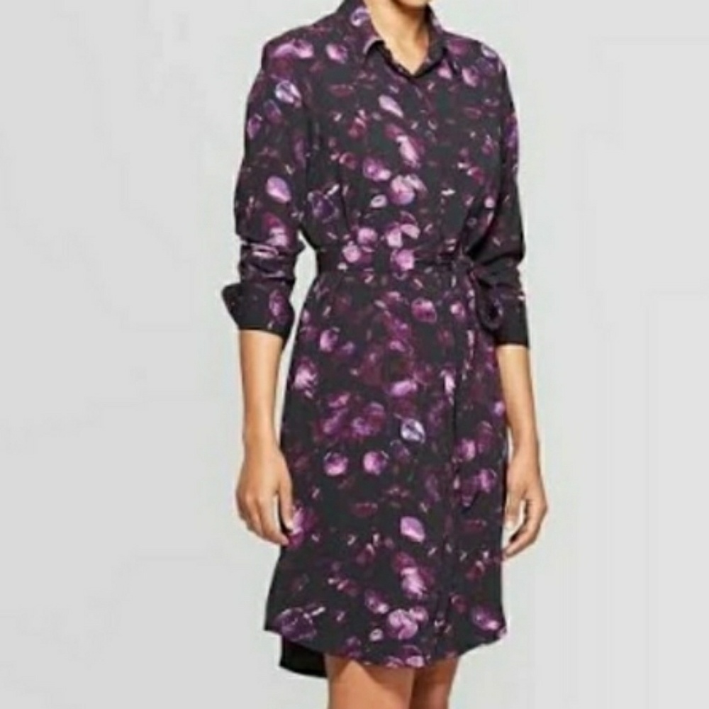 🆕⭐Plus size Black purple shirt dress⭐